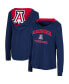 Фото #4 товара Women's Navy Arizona Wildcats Catalina Hoodie Long Sleeve T-Shirt