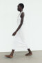 Фото #3 товара Платье миди из трикотажа в рубчик ZARA