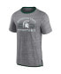 Фото #3 товара Men's Heathered Gray Michigan State Spartans Personal Record T-shirt