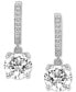 Фото #4 товара Lab Grown Diamond Dangle Hoop Earrings (5-1/5 ct. t.w.) in 14k White Gold