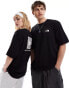 Фото #1 товара The North Face Geolines Redbox backprint oversized t-shirt in black exclusive to ASOS