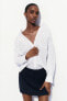 Oversize studded poplin shirt