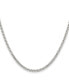 ფოტო #1 პროდუქტის Stainless Steel Polished 3mm Curb Chain Necklace