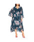 Фото #1 товара Plus Size Fleetwood Print Maxi Dress