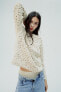Фото #3 товара Джемпер ZARA Толстовка-свитер из мягкой ткани с кружевом кроше