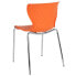 Фото #2 товара Lowell Contemporary Design Orange Plastic Stack Chair