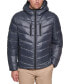 Фото #1 товара Men's Chevron Quilted Hooded Puffer Jacket, Created for Macy's
