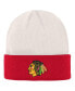 Фото #1 товара Big Boys and Girls Cream, Red Chicago Blackhawks Logo Cuffed Knit Hat