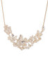 Фото #1 товара Marchesa gold-Tone Crystal Butterfly Statement Necklace, 16" + 3" extender
