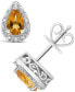 ფოტო #1 პროდუქტის Gemstone and Diamond Accent Stud Earrings in Sterling Silver