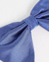 Devils Advocate angel wing bow tie in blue