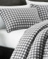 Preston Grey Cotton Flannel 3 Piece Duvet Cover Set, King