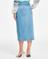 Women's Denim Front-Slit Skirt, Created for Macy's