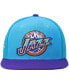 Фото #4 товара Men's Turquoise, Purple Utah Jazz Hardwood Classics On The Block Snapback Hat