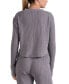 ფოტო #2 პროდუქტის Women's Waffle-Knit Split-Neck Top