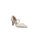 Nina Brystol Rhinestone Pointed Toe Evening Pumps Womens Off White Dress Casual