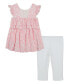 ფოტო #2 პროდუქტის Toddler Girls Printed Crinkle Tunic Top and Ribbed Leggings, 2 Piece Set