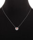 ფოტო #2 პროდუქტის Cubic Zirconia Heart Halo Pendant Necklace in Sterling Silver, 16 + 2" extender, Created for Macy's
