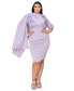 ფოტო #1 პროდუქტის Plus Size Dahlia Sash Cape Dress