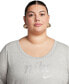 Фото #3 товара Women's Plus Size Essential Tunic Logo T-Shirt