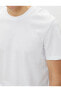 Фото #5 товара Erkek Beyaz Bisiklet Yaka T-Shirt