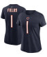 Фото #1 товара Women's Justin Fields Navy Chicago Bears 2021 NFL Draft First Round Pick Player Name Number T-shirt