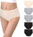 Фото #2 товара anqier Women's Underwear Pack of 5 Stretch Cotton High-Waist Briefs, Women's Breathable Panties, Soft Women Underwear