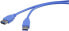 Фото #1 товара Renkforce RF-4262130 - 3 m - USB A - USB A - USB 3.2 Gen 1 (3.1 Gen 1) - 5000 Mbit/s - Blue