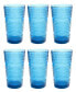 Фото #1 товара Beaded Jumbo Cobalt Glasses, Set of 6