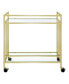 Cara 34.5" 2-Tier Rectangular Glass Serving Cart