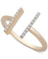 ფოტო #1 პროდუქტის Diamond Bar Cuff Ring (1/10 ct. t.w.) in 14k Gold, Created for Macy's