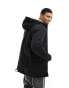 ONLY & SONS parka with borg lined hood in black