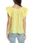 Фото #2 товара Velvet By Graham & Spencer Linen Top Women's Yellow Xl