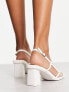 Фото #2 товара Public Desire Veda strappy block heel sandals in white patent