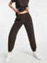 Фото #1 товара adidas Originals Luxe Lounge fleece joggers in dark brown