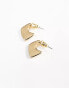 DesignB London angular earrings in gold