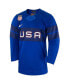 ფოტო #2 პროდუქტის Men's Royal Team USA Hockey 2022 Winter Olympics Collection Jersey