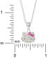Фото #4 товара Macy's crystal & Enamel Hello Kitty Pendant Necklace in Sterling Silver, 16"+ 2" extender
