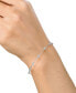 Diamond Bezel Chain Bracelet (1/10 ct. t.w.) in Sterling Silver, 14k Gold-Plated Sterling Silver or 14k Rose Gold-Plated Sterling Silver