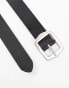 Levi's Lux leather belt in black with buckle