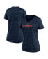 Фото #1 товара Women's Navy Houston Astros Authentic Collection Velocity Practice Performance V-Neck T-shirt