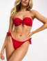 Фото #4 товара & Other Stories adjustable bow bikini briefs in red