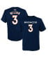 Фото #1 товара Big Boys Russell Wilson Navy Denver Broncos Mainliner Player Name and Number T-shirt