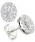 ფოტო #1 პროდუქტის Diamond Oval Halo Stud Earrings (3/4 ct. t.w.) in 14k White Gold