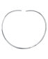 Фото #1 товара Bling Jewelry classic Simple Plain Flat Slider Contoured Collar Curved Choker Necklace For Women Polished.925 Silver Sterling 2MM