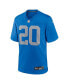 ფოტო #2 პროდუქტის Men's Barry Sanders Blue Detroit Lions Alternate Game Jersey