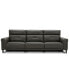 Фото #3 товара CLOSEOUT! Jazlo 3-Pc. Leather Sectional with 3 Power Recliners, Created for Macy's