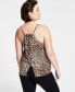 Фото #3 товара Zip Back Cheetah-Printed Camisole, Created for Macy's