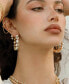 ფოტო #3 პროდუქტის Small Crystal and 18K Gold Warrior Hoop Women's Earrings
