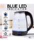 Фото #2 товара Borosilicate Glass Electric Kettle with Blue LED Light